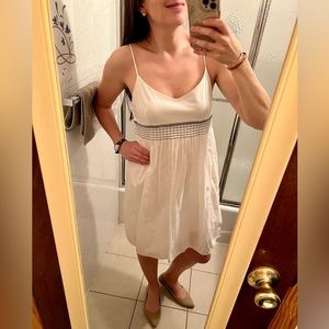 James Perse Smocked Sweetheart Dress